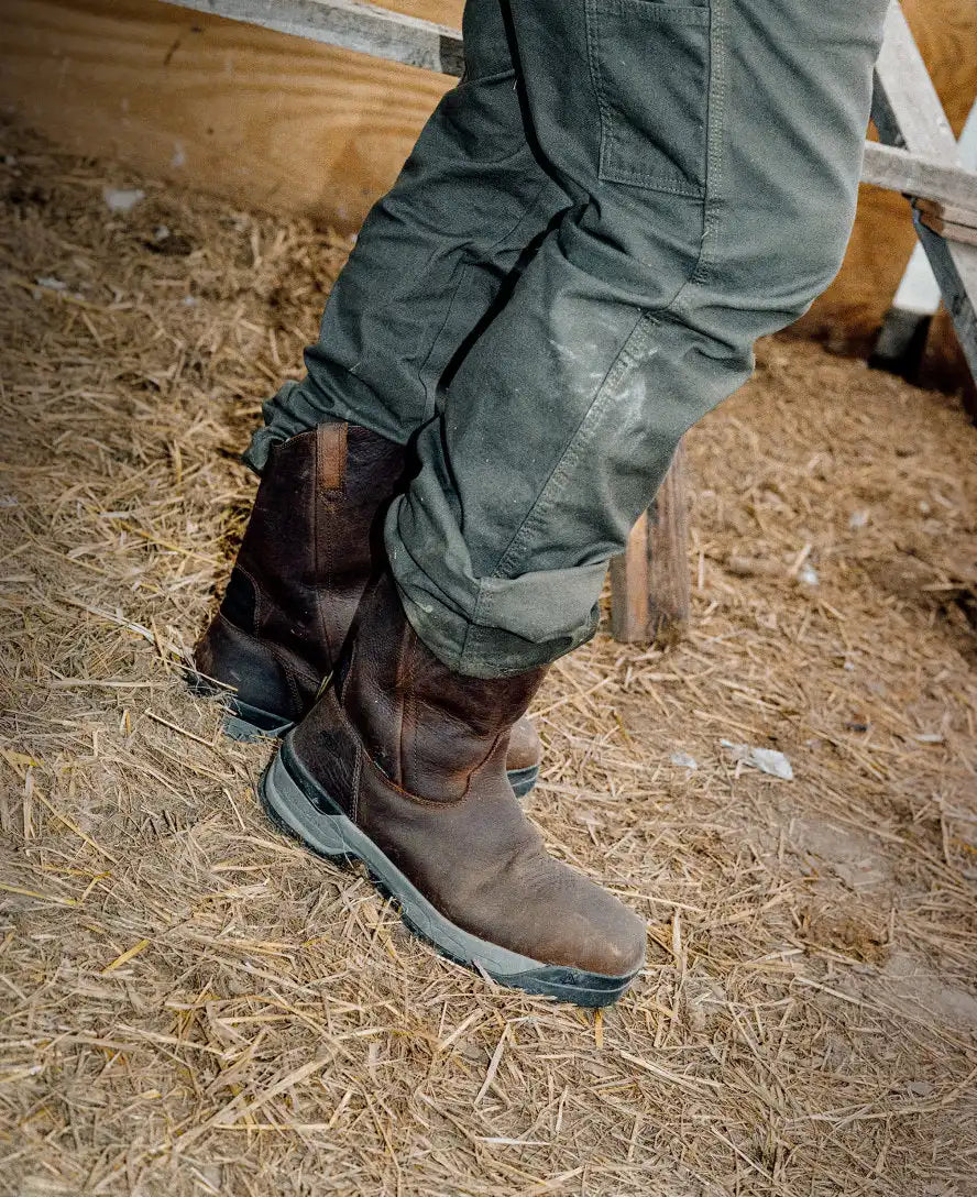 Men's Flatland Pull-On Waterproof Work Boot (Carbon Toe)